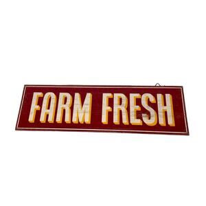 Red Shed Farm Fresh Wood Indoor Sign 24" x 7"
